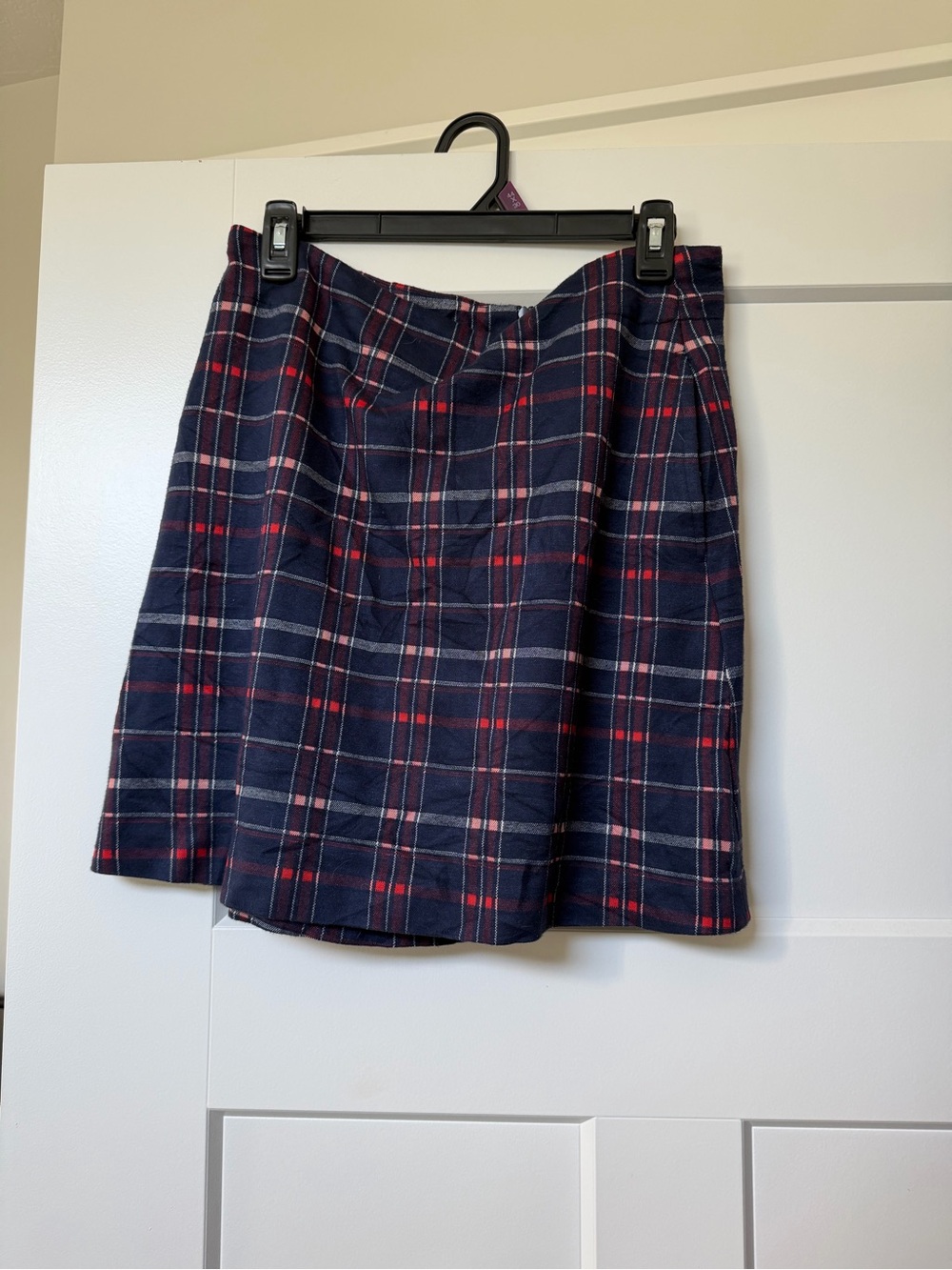 United Colors Benetton Plaid Tartan A Line Skirt Size 14
